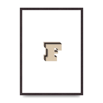 Alphabet Mix Match F" Art For The Home - A2 framed