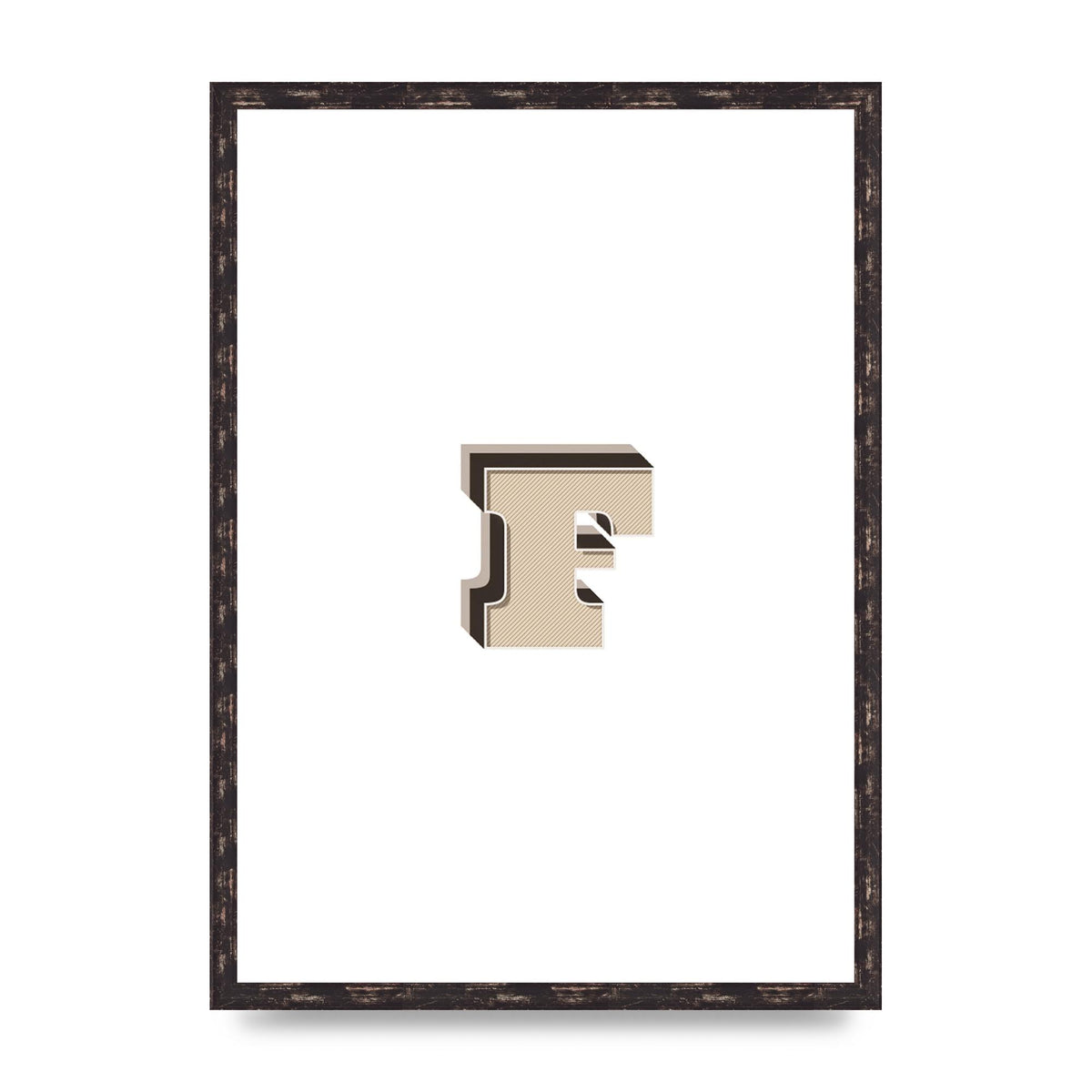 Alphabet Mix Match F" Art For The Home - A2 framed