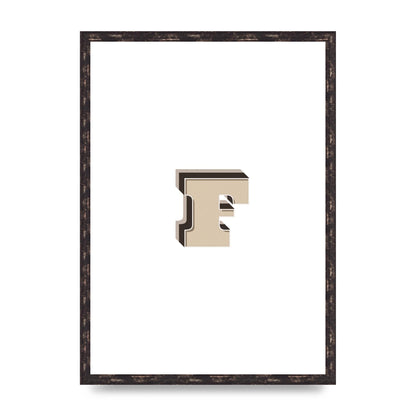 Alphabet Mix Match F" Art For The Home - A2 framed
