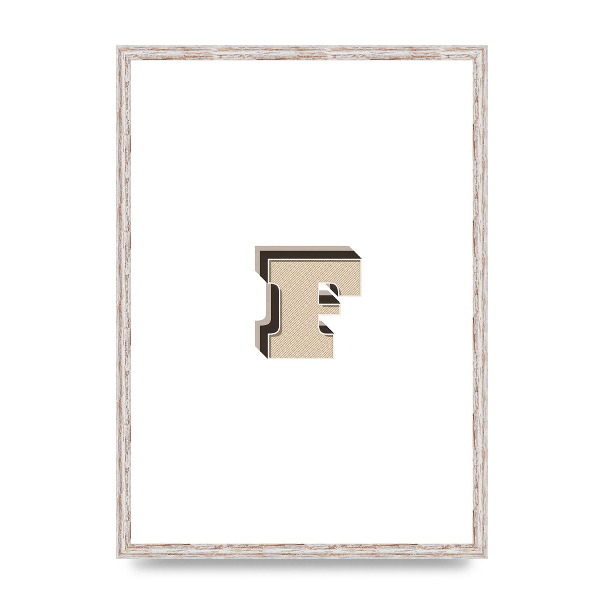 Alphabet Mix Match F" Art For The Home - A2 framed