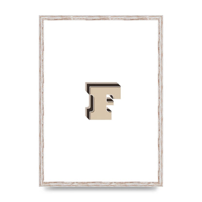 Alphabet Mix Match F" Art For The Home - A2 framed
