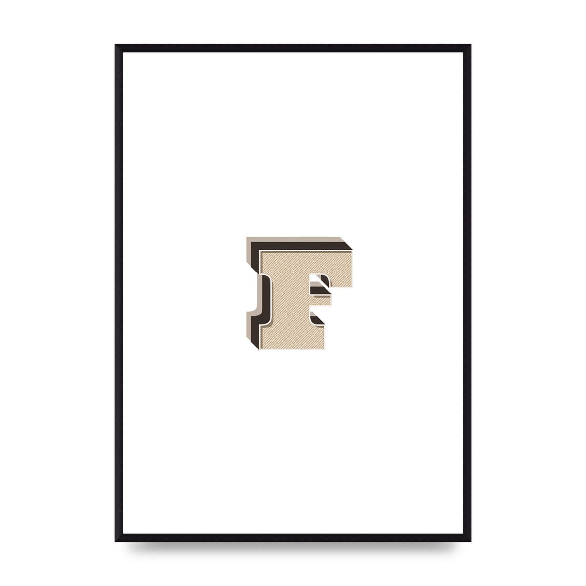Alphabet Mix Match F" Art For The Home - A2 framed