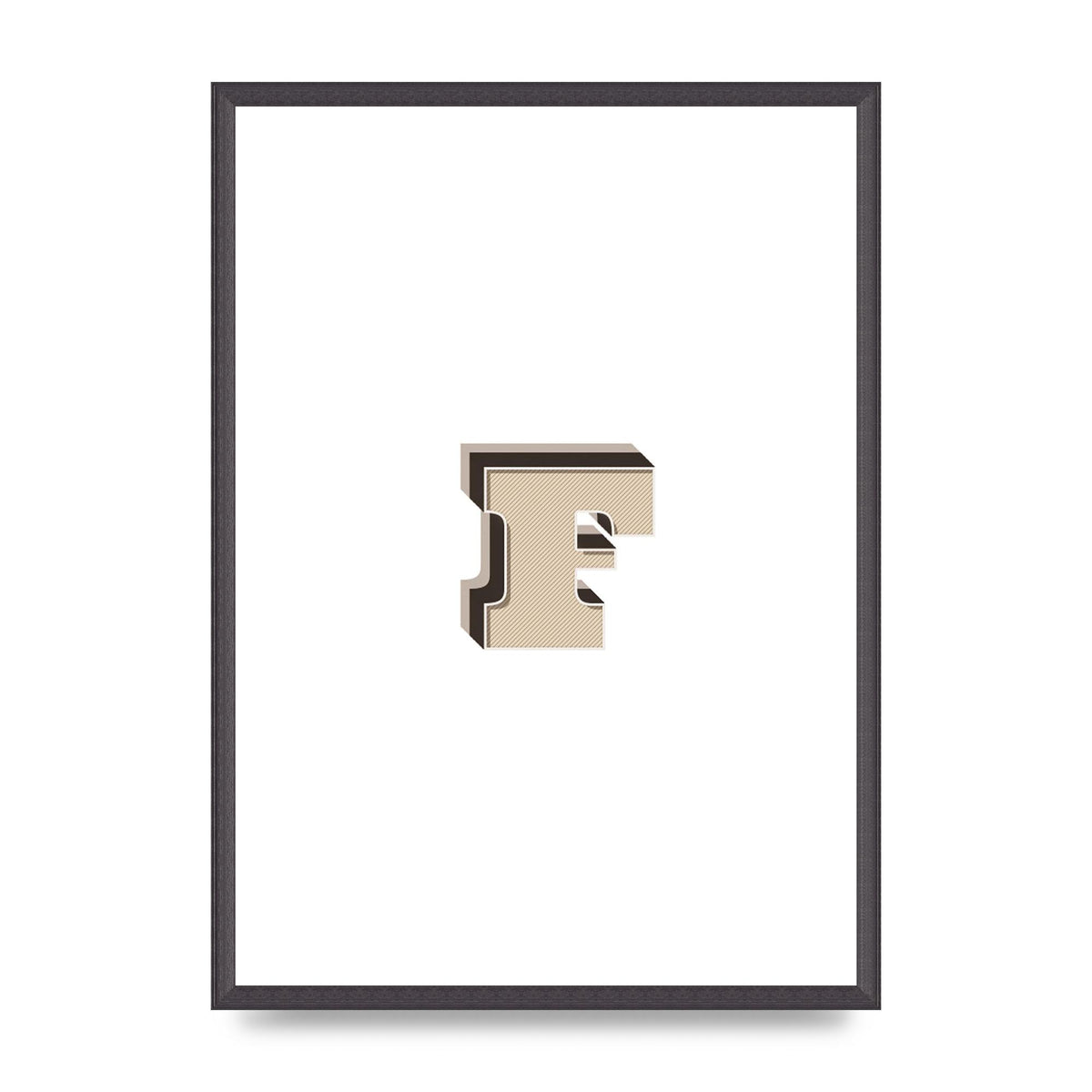 Alphabet Mix Match F" Art For The Home - A2 framed