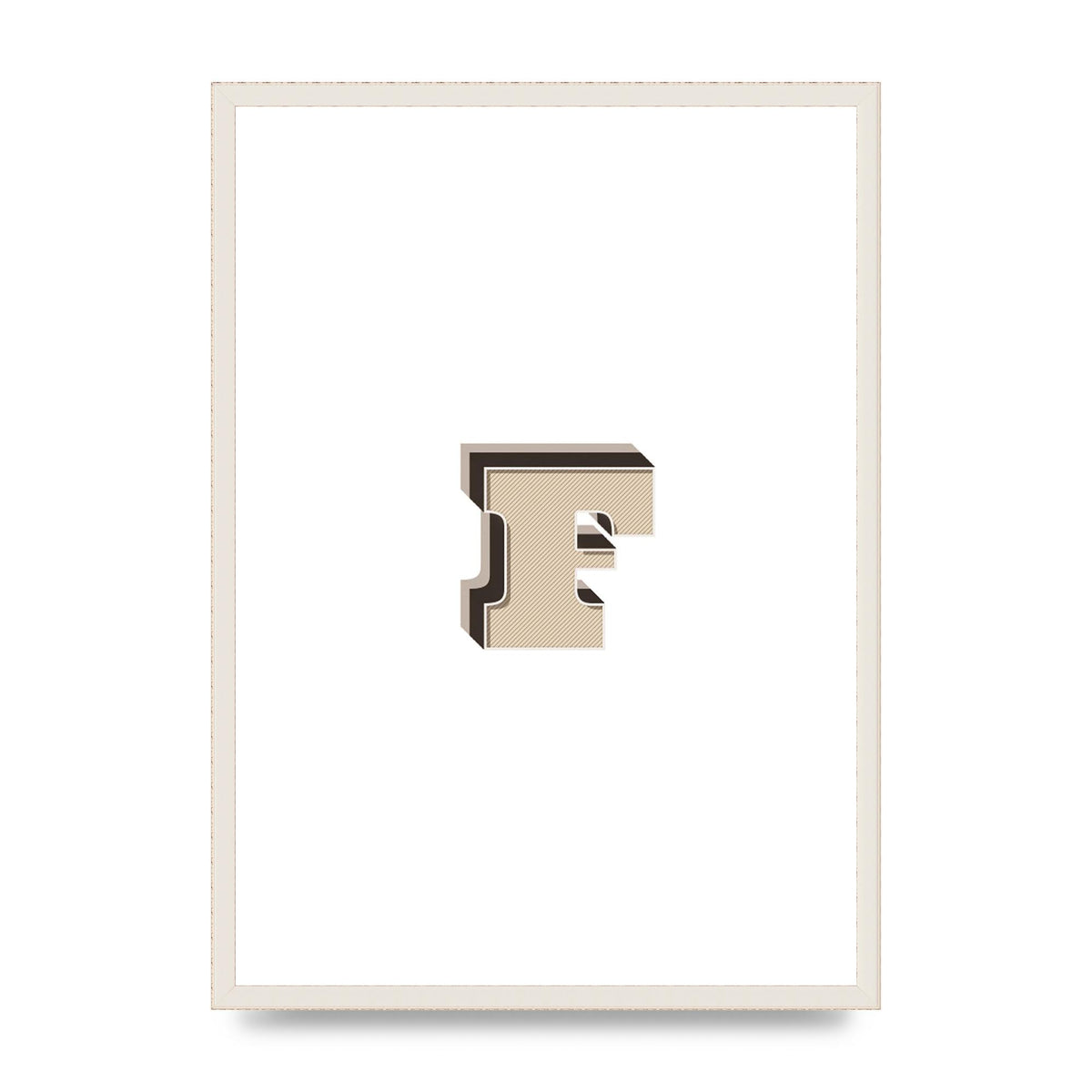 Alphabet Mix Match F" Art For The Home - A2 framed