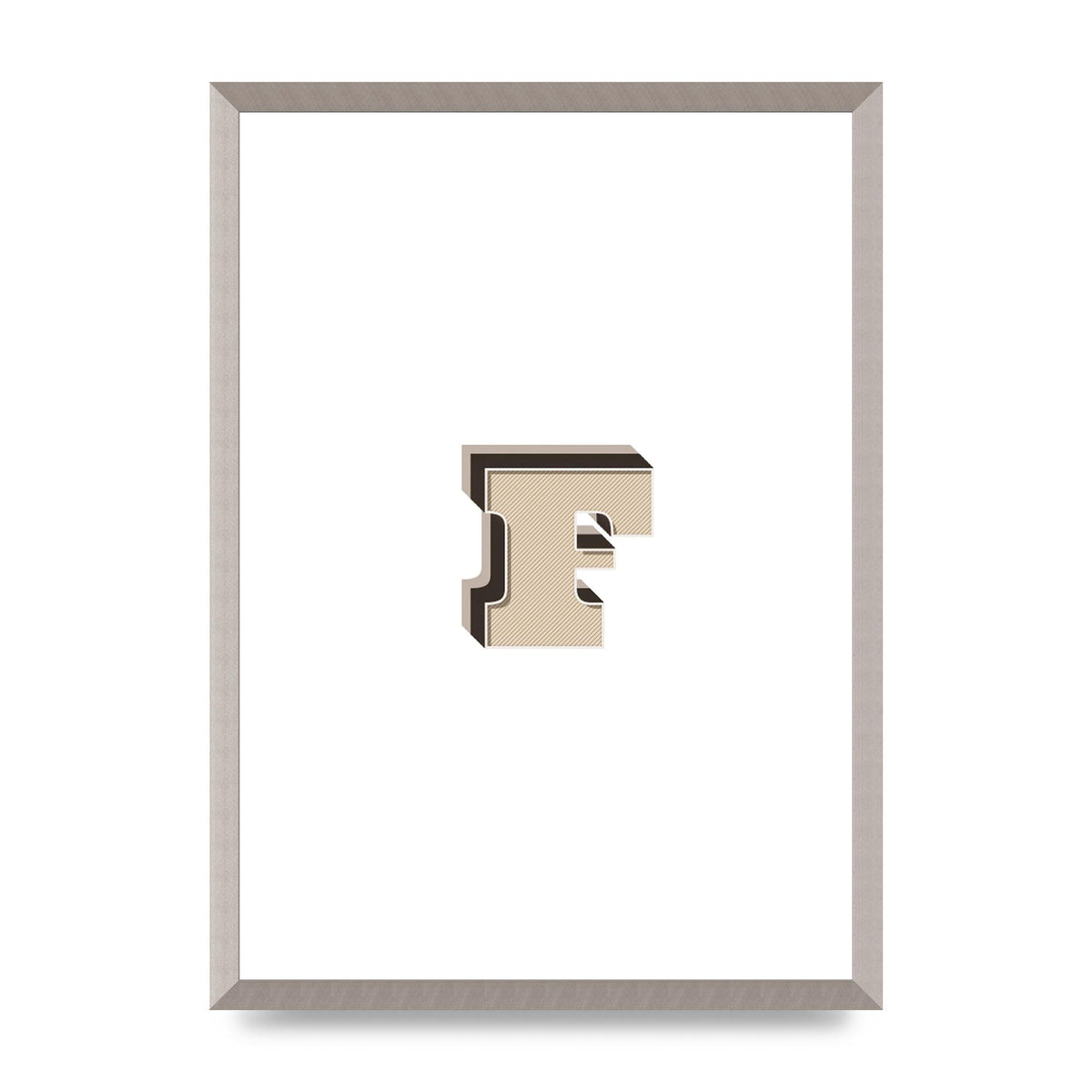 Alphabet Mix Match F" Art For The Home - A2 framed