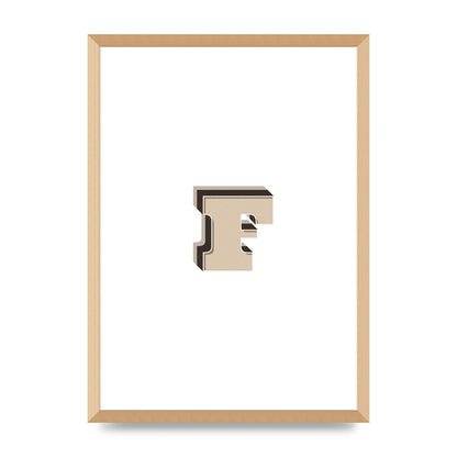 Alphabet Mix Match F" Art For The Home - A2 framed