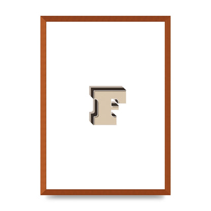 Alphabet Mix Match F" Art For The Home - A2 framed
