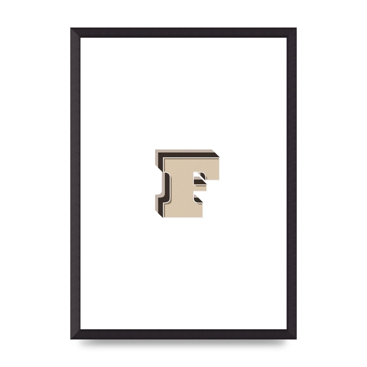 Alphabet Mix Match F" Art For The Home - A2 framed