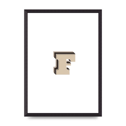 Alphabet Mix Match F" Art For The Home - A2 framed