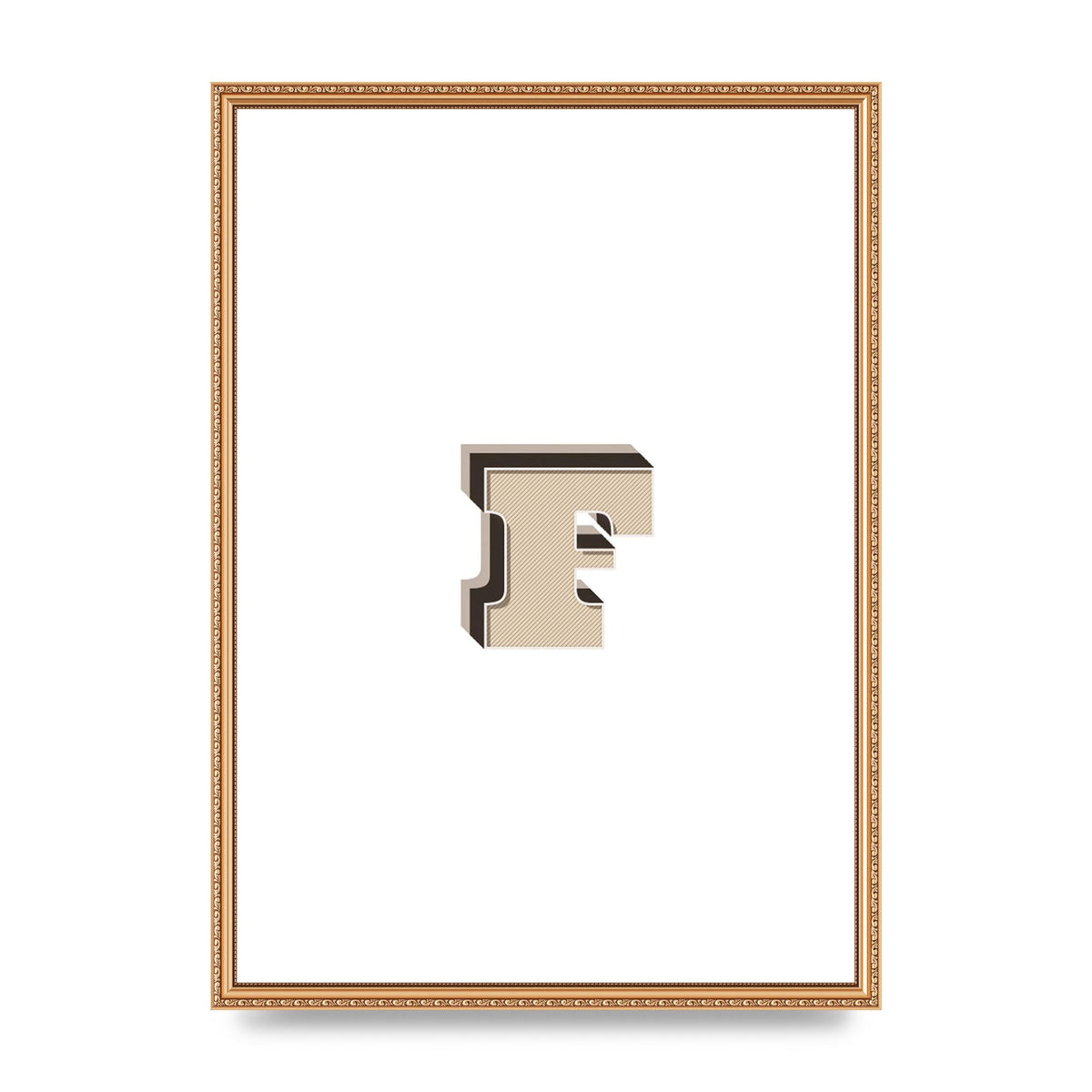 Alphabet Mix Match F" Art For The Home - A2 framed