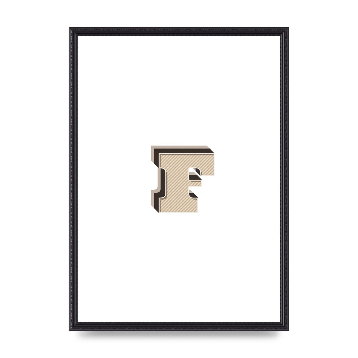 Alphabet Mix Match F" Art For The Home - A2 framed