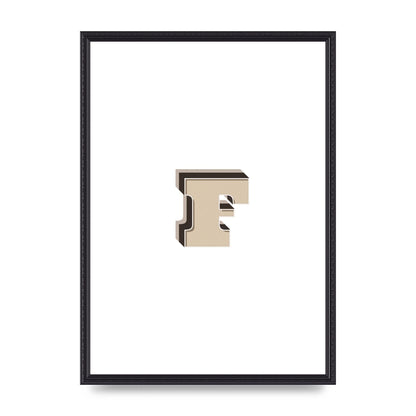 Alphabet Mix Match F" Art For The Home - A2 framed