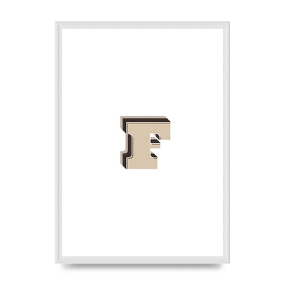 Alphabet Mix Match F" Art For The Home - A2 framed