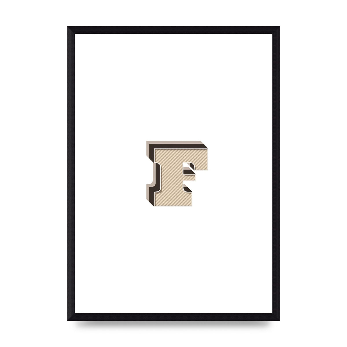 Alphabet Mix Match F" Art For The Home - A3 framed