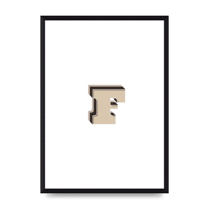 Alphabet Mix Match F" Art For The Home - A3 framed