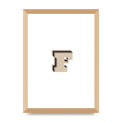 Alphabet Mix Match F" Art For The Home - A3 framed