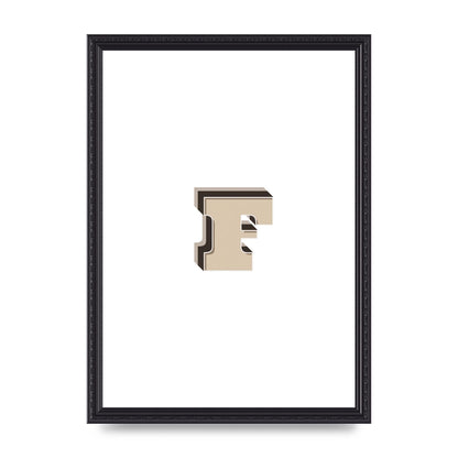 Alphabet Mix Match F" Art For The Home - A3 framed