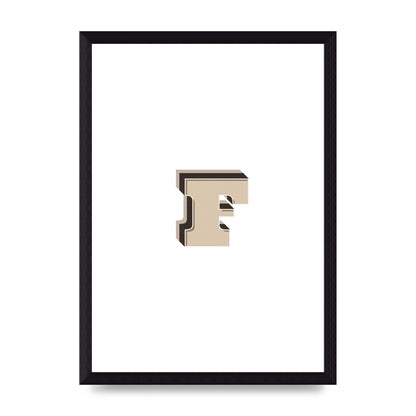 Alphabet Mix Match F" Art For The Home - A4 framed