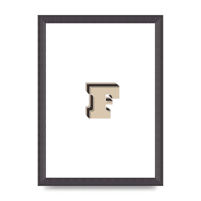 Alphabet Mix Match F" Art For The Home - A4 framed