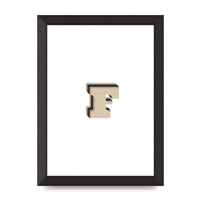 Alphabet Mix Match F" Art For The Home - A4 framed