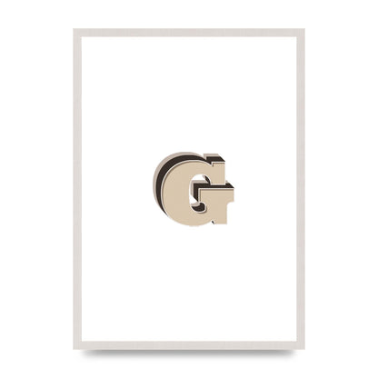 Alphabet Mix Match G" Printed Poster - A2 framed