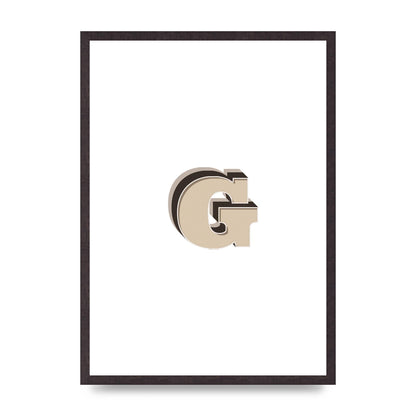 Alphabet Mix Match G" Printed Poster - A2 framed