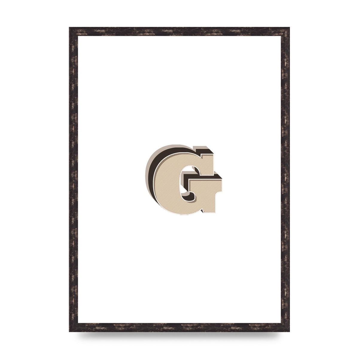 Alphabet Mix Match G" Printed Poster - A2 framed