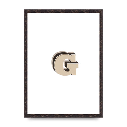 Alphabet Mix Match G" Printed Poster - A2 framed