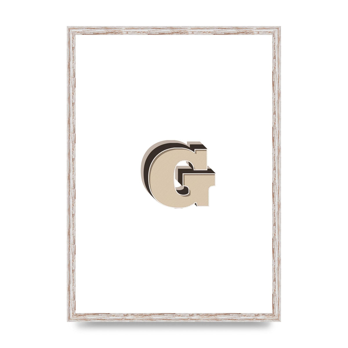 Alphabet Mix Match G" Printed Poster - A2 framed