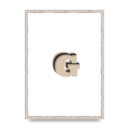 Alphabet Mix Match G" Printed Poster - A2 framed