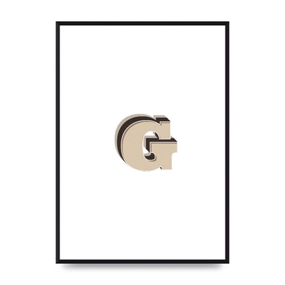 Alphabet Mix Match G" Printed Poster - A2 framed