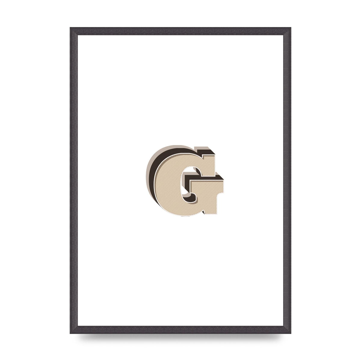 Alphabet Mix Match G" Printed Poster - A2 framed