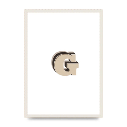 Alphabet Mix Match G" Printed Poster - A2 framed