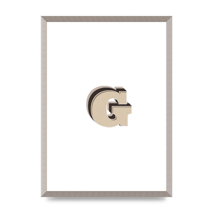 Alphabet Mix Match G" Printed Poster - A2 framed