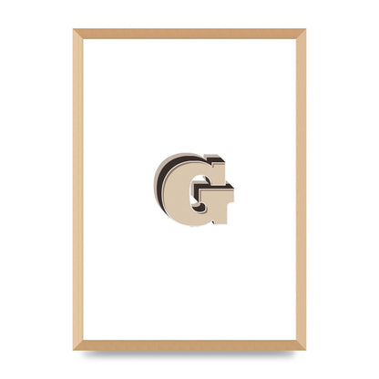 Alphabet Mix Match G" Printed Poster - A2 framed