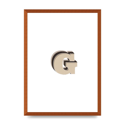 Alphabet Mix Match G" Printed Poster - A2 framed