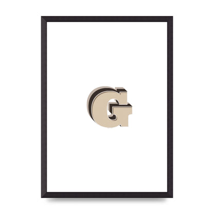 Alphabet Mix Match G" Printed Poster - A2 framed