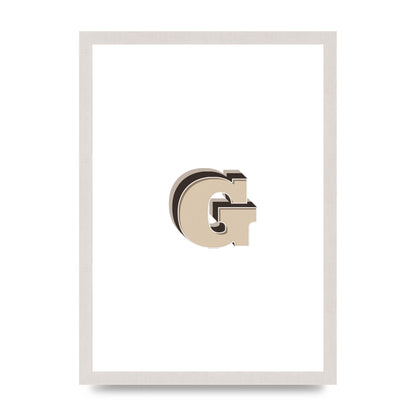 Alphabet Mix Match G" Printed Poster - A3 framed