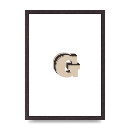Alphabet Mix Match G" Printed Poster - A3 framed