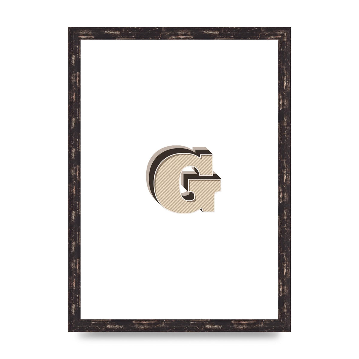 Alphabet Mix Match G" Printed Poster - A3 framed