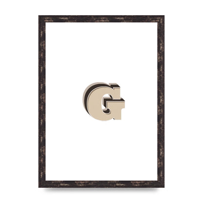 Alphabet Mix Match G" Printed Poster - A3 framed