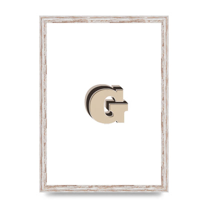 Alphabet Mix Match G" Printed Poster - A3 framed