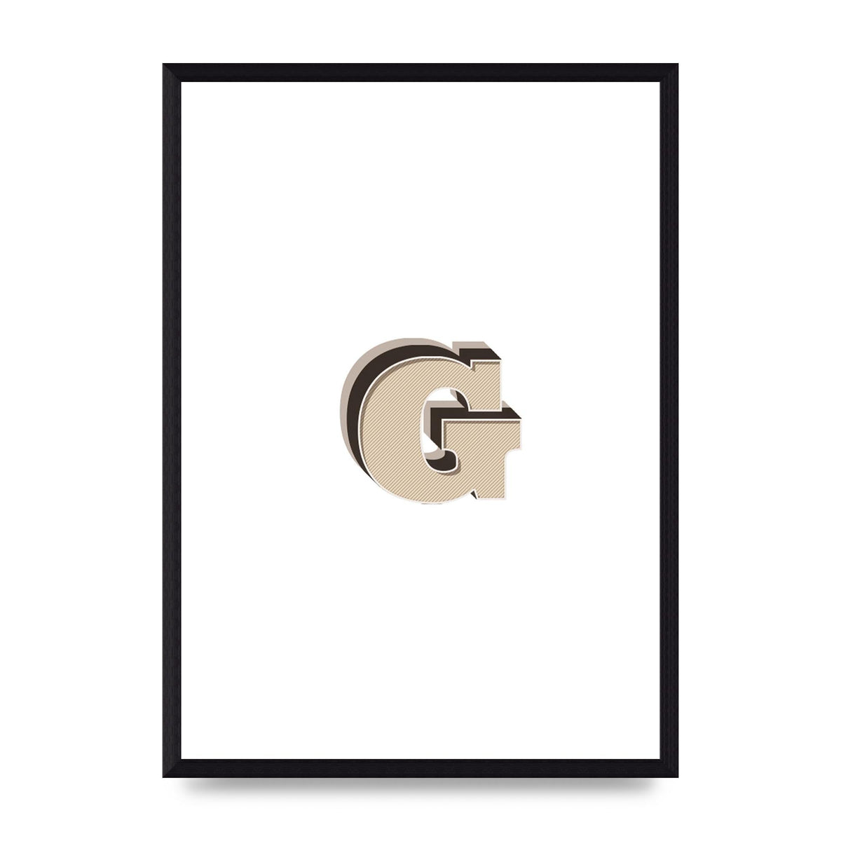Alphabet Mix Match G" Printed Poster - A3 framed