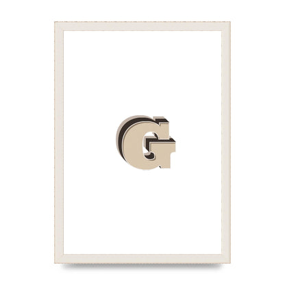 Alphabet Mix Match G" Printed Poster - A3 framed