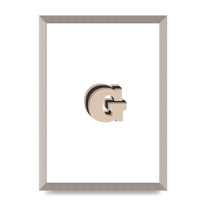 Alphabet Mix Match G" Printed Poster - A3 framed
