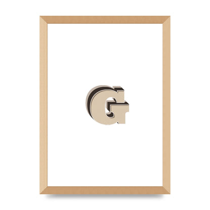 Alphabet Mix Match G" Printed Poster - A3 framed