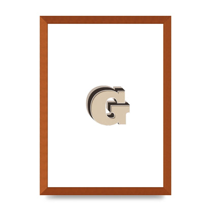Alphabet Mix Match G" Printed Poster - A3 framed