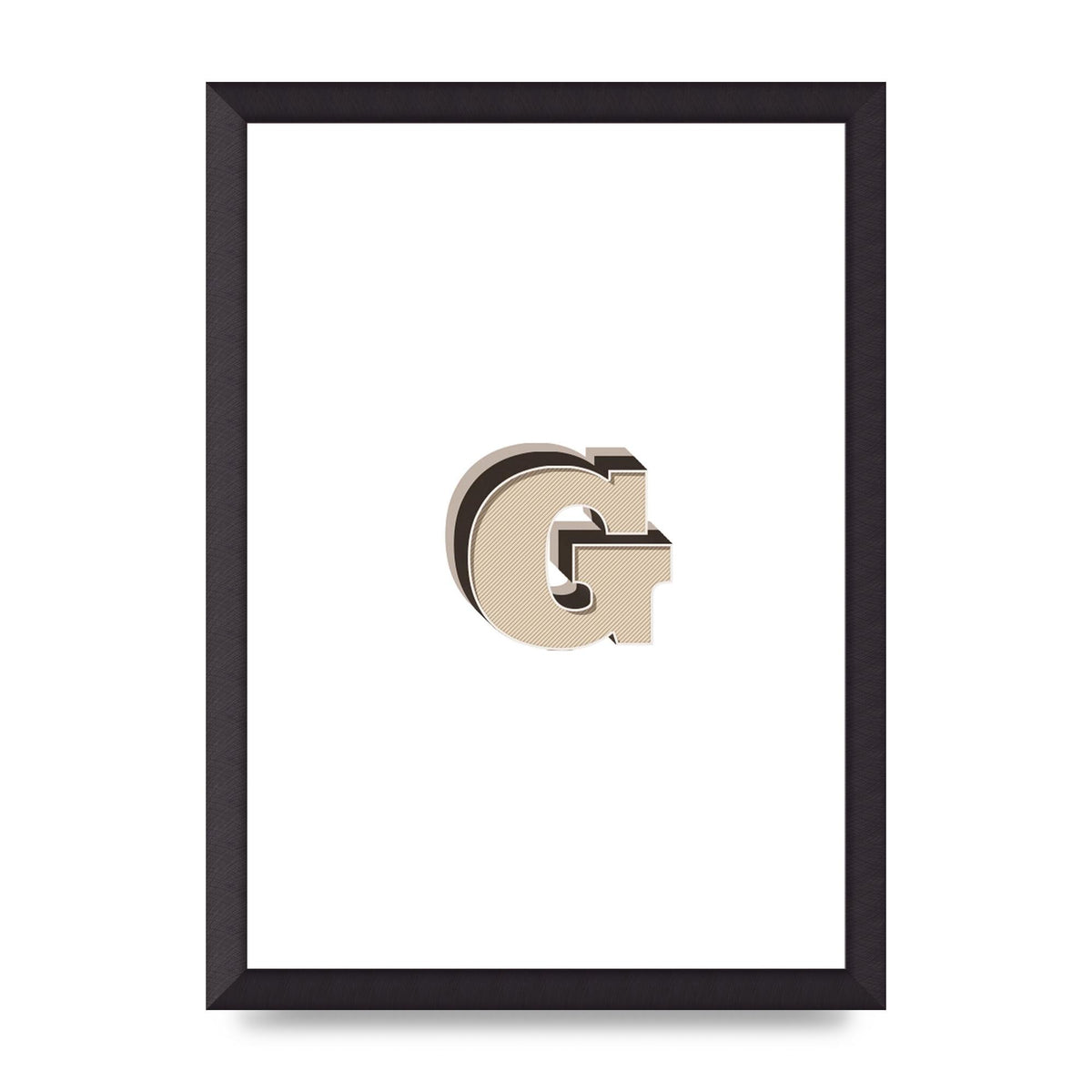 Alphabet Mix Match G" Printed Poster - A3 framed