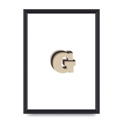 Alphabet Mix Match G" Printed Poster - A3 framed