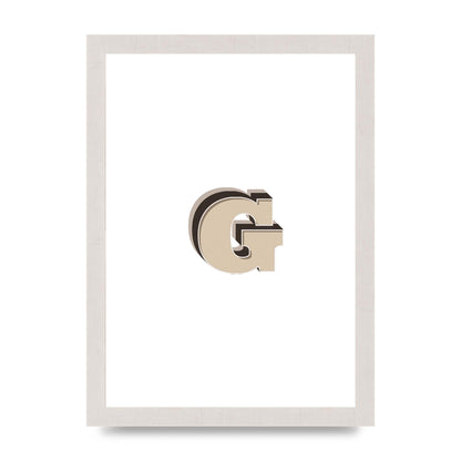 Alphabet Mix Match G" Printed Poster - A4 framed